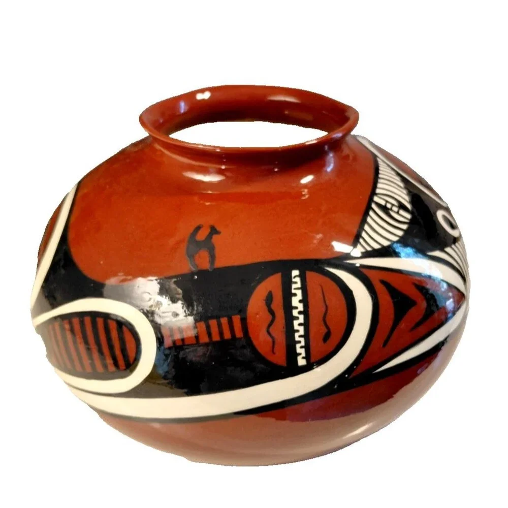 Spectacular Large Vintage Trypillian Bowl Hand Made Signed Mykola Sokalo